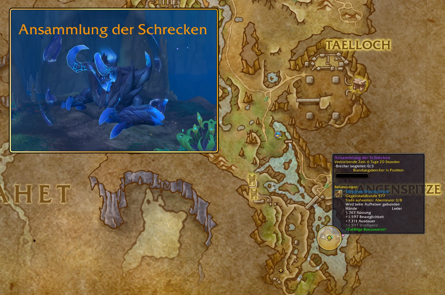 Weltboss Ansammlung der Schrecken Map 1